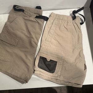 2 Pair Men's Tan Cargo Shorts The North Face XL